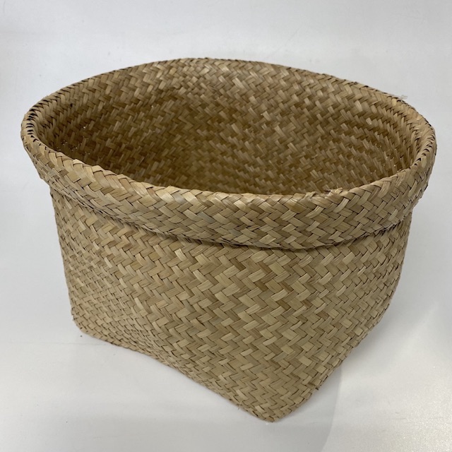 BASKET, Woven Palm Frond - Square
